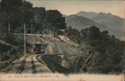 Tram on the Route from Monte-Carlo to Cap Martin Postcard