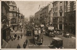 Regent Street Looking W., London Postcard