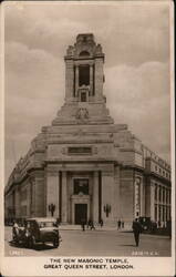 The New Masonic Temple, Great Queen Street, London Postcard