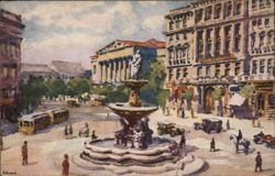Kálvin-tér (Calvin Square), Budapest Postcard