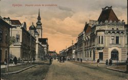 Eperjes. Püspöki palota és postapalota. Postcard