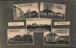 Views of Holohlavy: Church, School, and Hradecká ulice Postcard