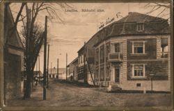 Nádražní ulice in Lenešice Postcard
