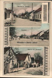 Multi-view of Horní Jelení, Shops and Town Square Postcard