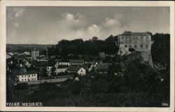 View of Velké Meziříčí with Castle Postcard