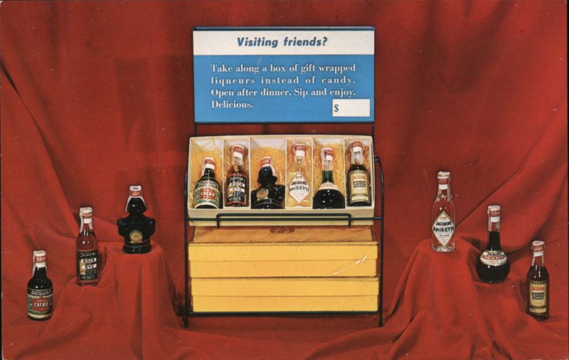 Jacquin's Miniatures Liqueurs Gift Display Advertising