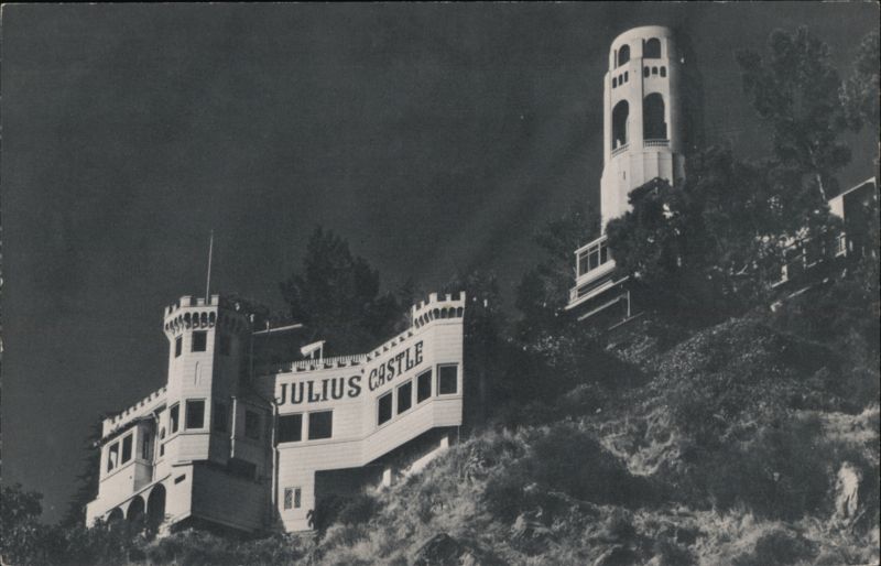 Julius Castle Restaurant on San Francisco Hillside California