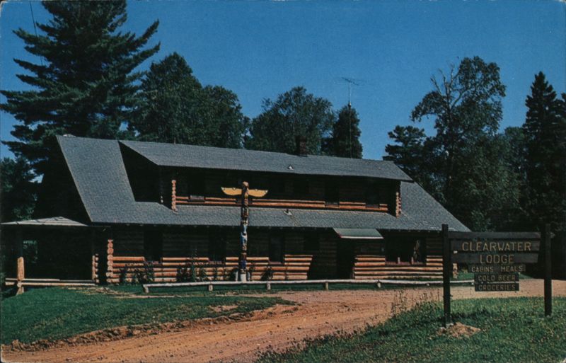 Clearwater Lodge with Totem Pole, Grand Marais Minnesota