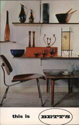 Bett's Mid-Century Modern Home Furnishings Postcard