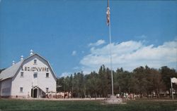 Legionville Camp Barn-Style Building Postcard