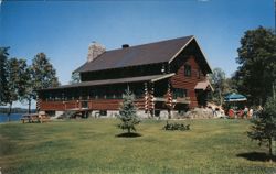 Maple Dell Resort Log Cabin, Big Boy Lake, Remer, MN Postcard