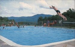 Diver at Swannanoe 4-H Camp Pool Postcard