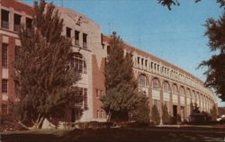 State Fair Grounds - Educational Building and Grand Stand Postcard