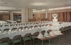Chef Louis Restaurant Dining Room with Wedding Cakes Postcard