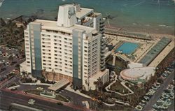 Eden Roc Hotel Aerial View, Miami Beach Postcard