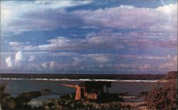 8 inch Cannon, WW II Relic on Wake Island Postcard