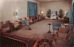 TV Room at Martinsville Mineral Springs Postcard