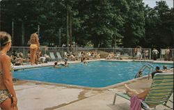 Restland Farm Swimming Pool, Northford, CT Postcard