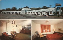 Interstate Motor Lodge Exterior and Interior Views, Vernon Postcard