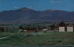 Deer Lodge, Montana with Mt. Powell & State Prison Postcard