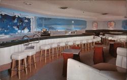 Vaccaro's Vesuvian Lounge with Italian Murals Postcard