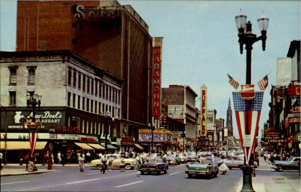 View Of Main Street In Downtown Buffalo New York