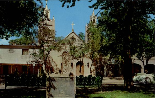 Plaza And San Felipe Church Albuquerque New Mexico