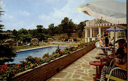 Sky Terrace Pool At Pocono Mountain Inn In The Sky, Cresco 17 Postcard
