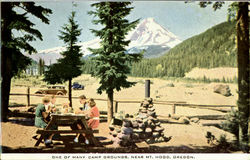 One Of Many Camp Grounds Mount Hood, OR Postcard Postcard