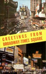 Greetings From Broadway Times Square, Time Square New York City, NY Postcard Postcard
