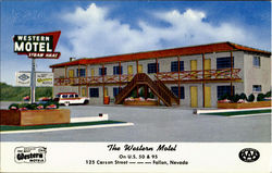 The Western Motel, U. S. 50 & 95, 125 Carson Street Fallon, NV Postcard Postcard