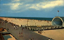 Band Stand Beach And Boardwalk Postcard