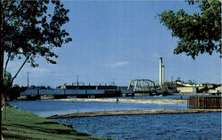 International Bridge Across Rainy River International Falls, MN Postcard Postcard