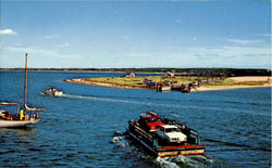 Chappaquiddick Island Ferry Edgartown, MA Postcard Postcard