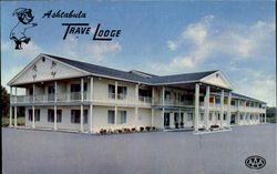 Ashtabula Trave Lodge, Interstate 90 and State 45 Postcard