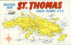 Greetings From St. Thomas Virgin Islands Caribbean Islands Postcard Postcard