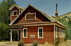 The Little Old Red Schoolhouse, Highway 49 Coloma, CA Postcard Postcard