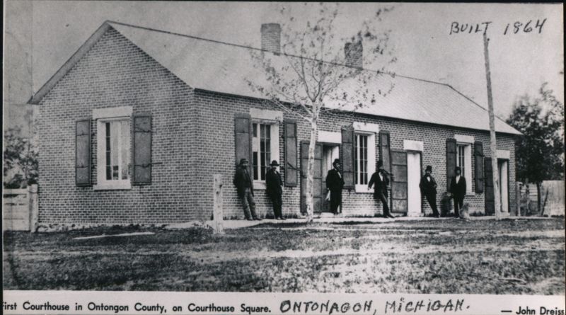 First Courthouse in Ontonagon County, Michigan, built 1864