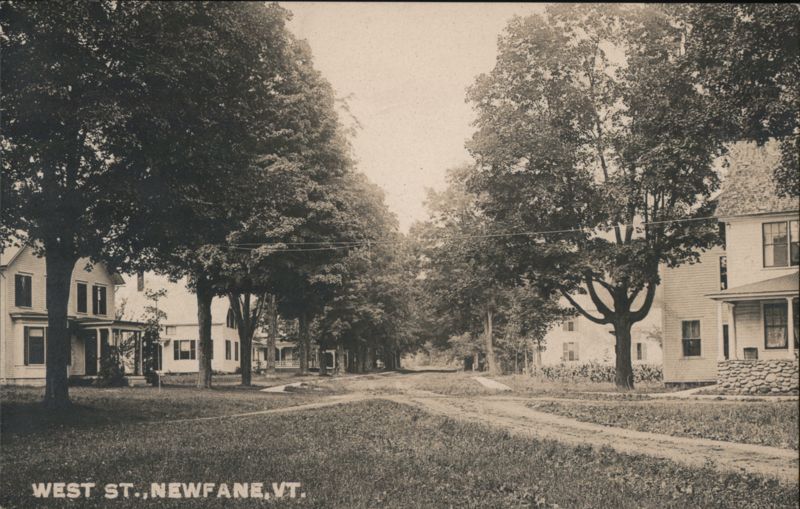 West Street, Tree-lined Road Newfane Vermont