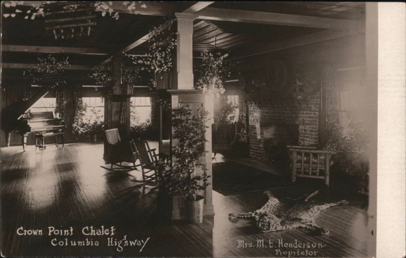 Crown Point Chalet Interior with Leopard Rug Hotels