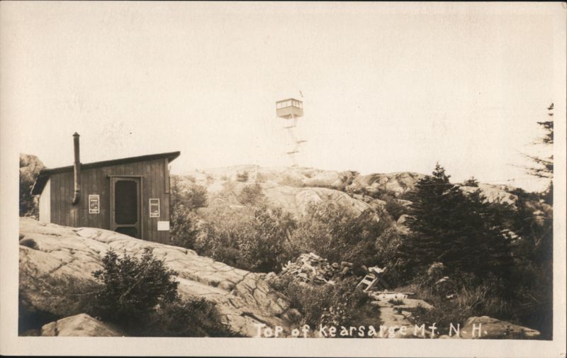 Building and Fire Tower on Mount Kearsarge New Hampshire