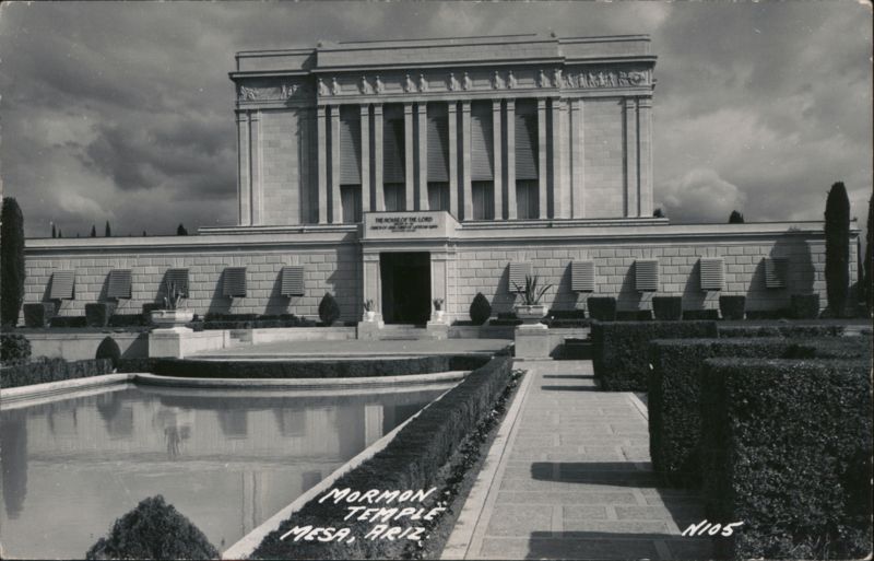 Mormon Temple with Reflecting Pool, Mesa, Arizona