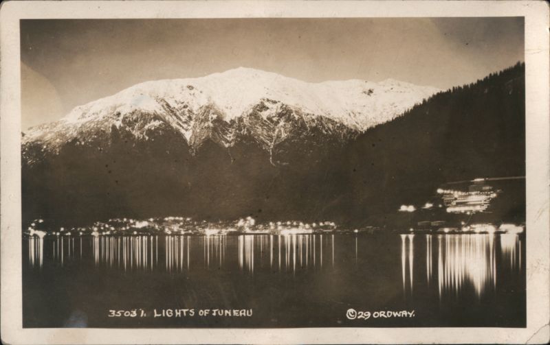 Lights of Juneau with Reflecting Waterfront Alaska