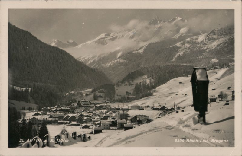St. Anton am Arlberg Winter Village View Austria