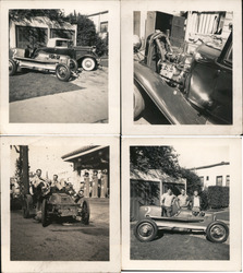 Set of 4 Hot Rod Auto Racing Snapshots Original Photograph