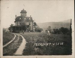 Pleasant View House and Tennis Game, Moscow, VT Postcard