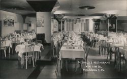 Di Lullo's Restaurant Interior, Philadelphia Postcard