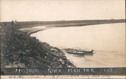 Missouri River at Peru, Nebraska Postcard