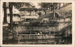 Twin Springs and Gazebo - Siloam Springs, AR Postcard