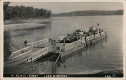 Ferry on Lake Norfork with Vehicles Postcard